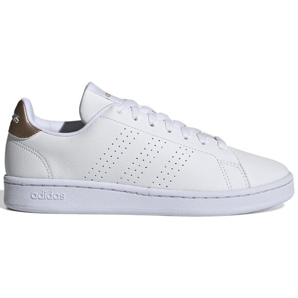 adidas Shoes - Adidas Women's Advantage Sneakers in White Copper Metallic
